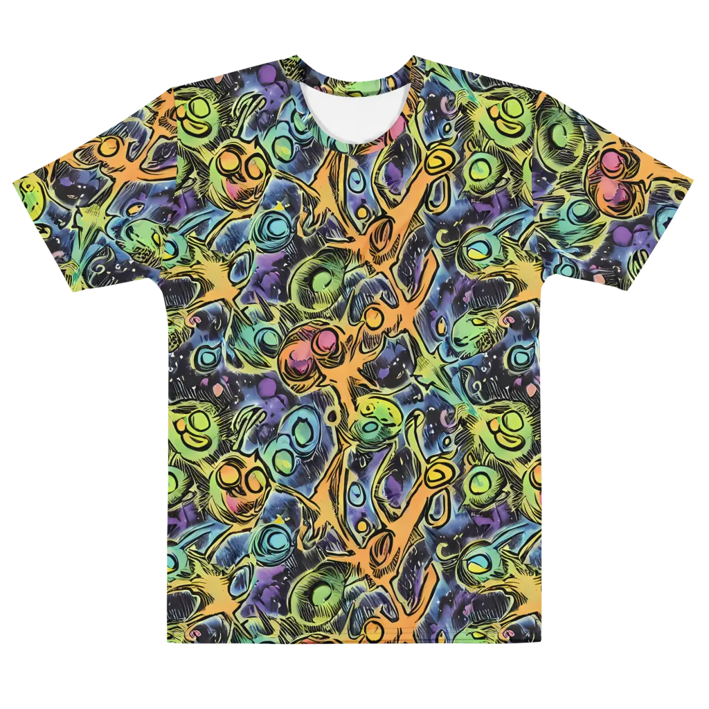 Psychedelic Relics on Men's Cotton Crew Neck T-Shirt — Front