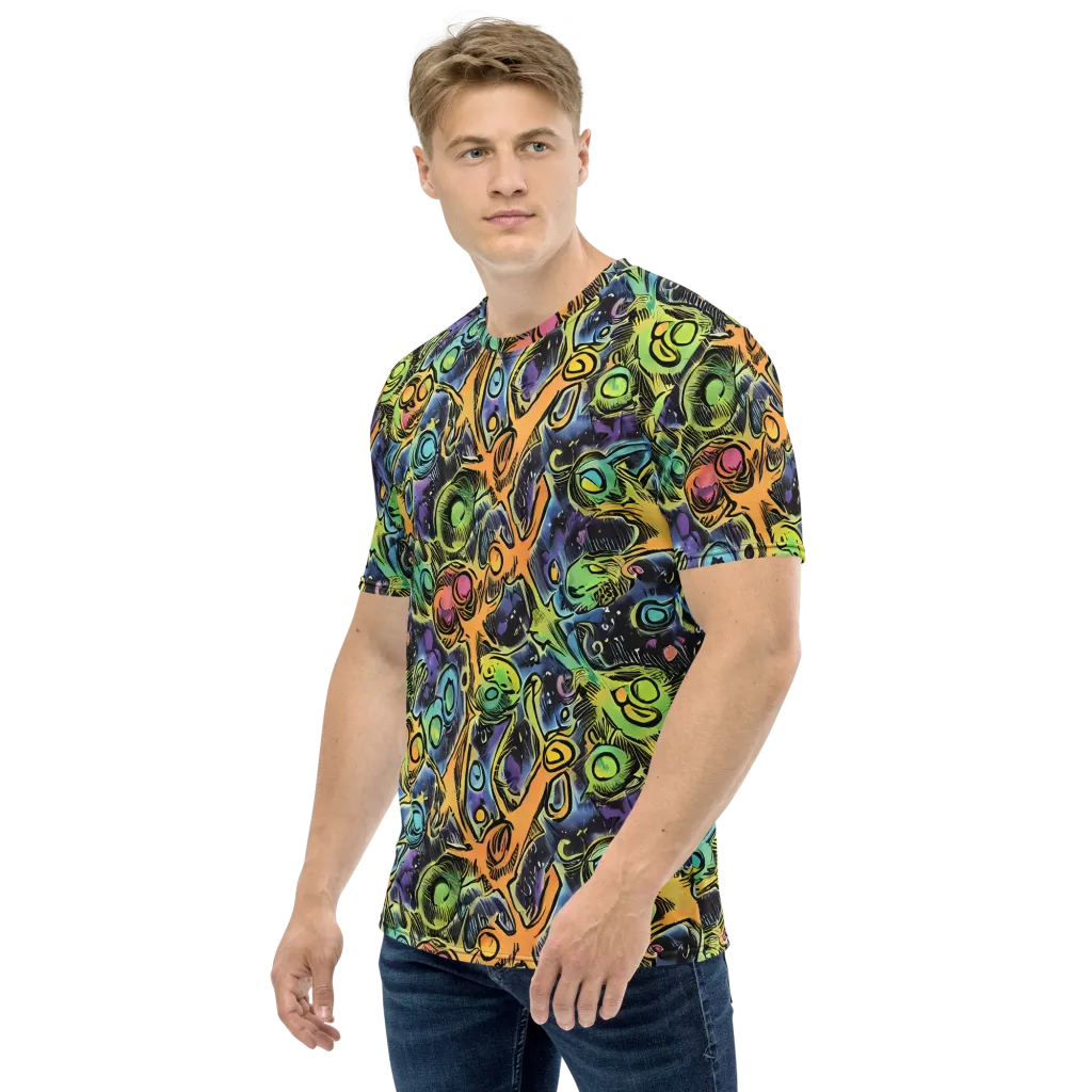 Psychedelic Relics on Men's Crew Neck T-Shirt — Left
