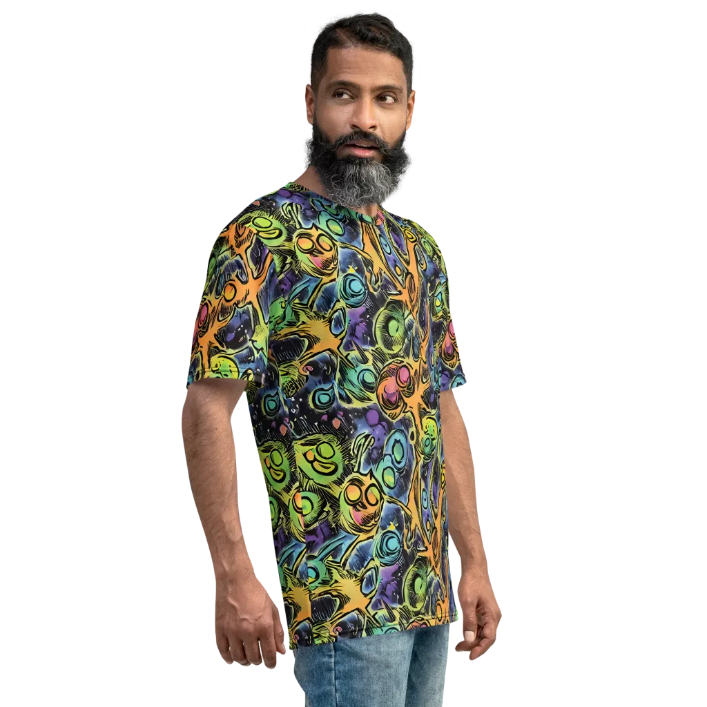 Psychedelic Relics on Men's Crew Neck T-Shirt — Right