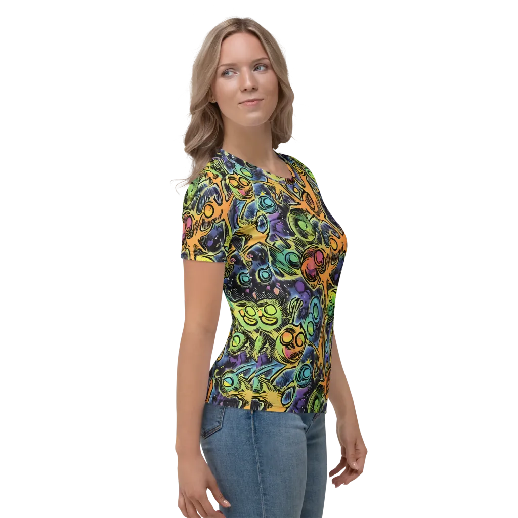Psychedelic Relics on Women's Crew Neck T-Shirt — Right