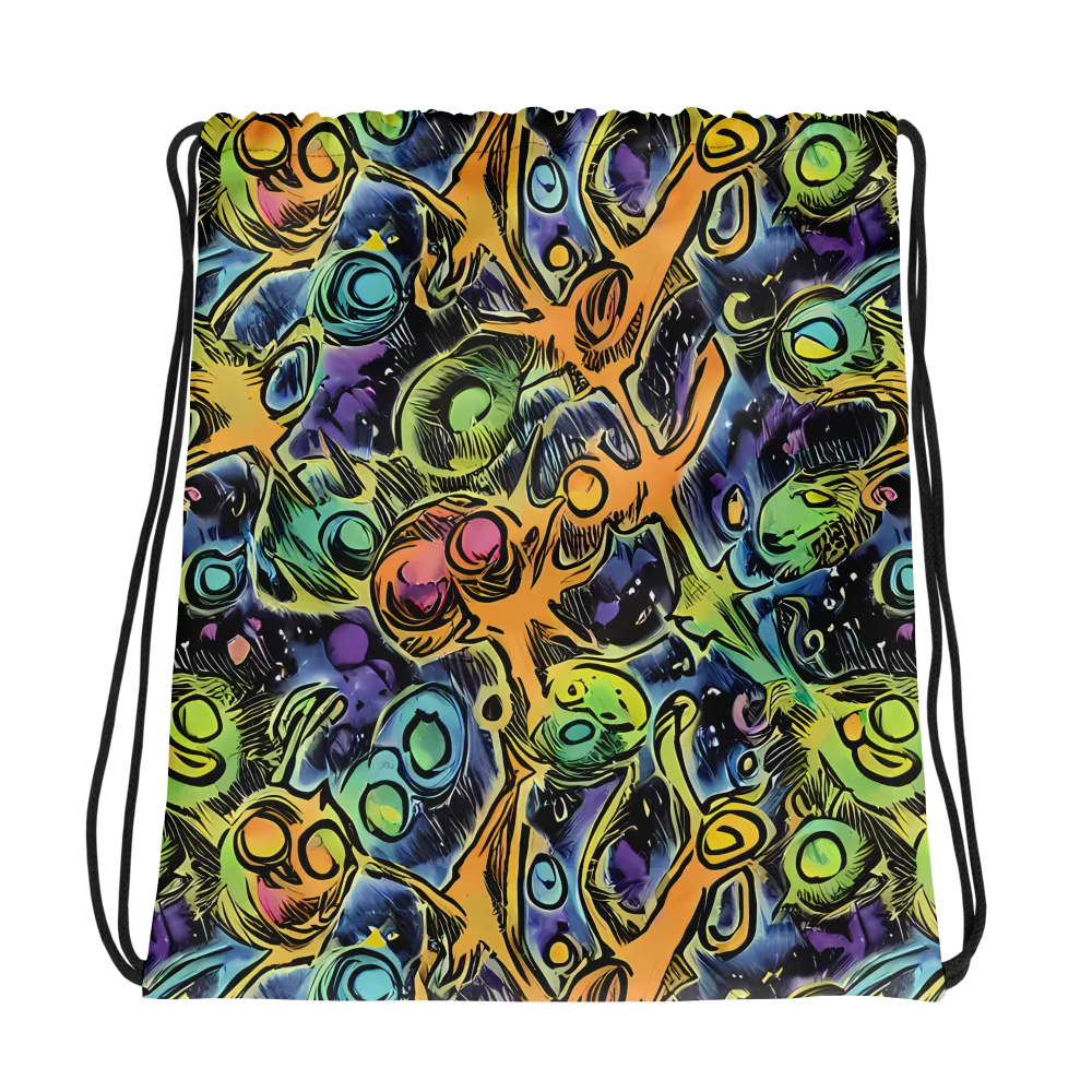 Psychedelic Relics on Drawstring Bag — Photo