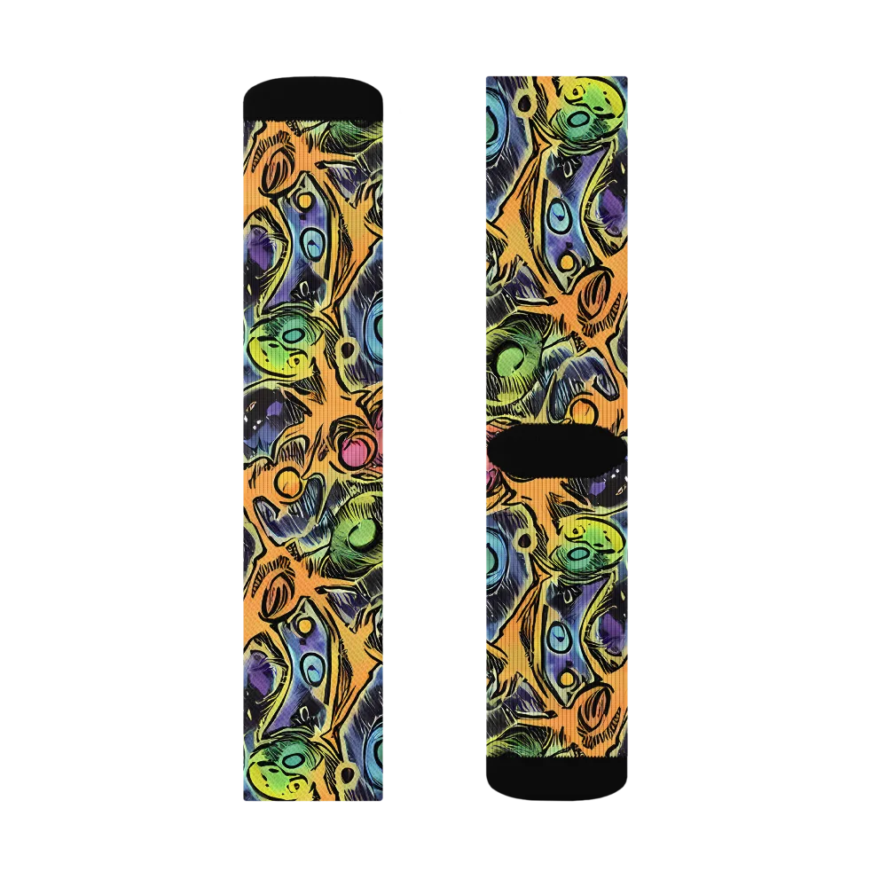 Psychedelic Relics on Socks — Right Sock