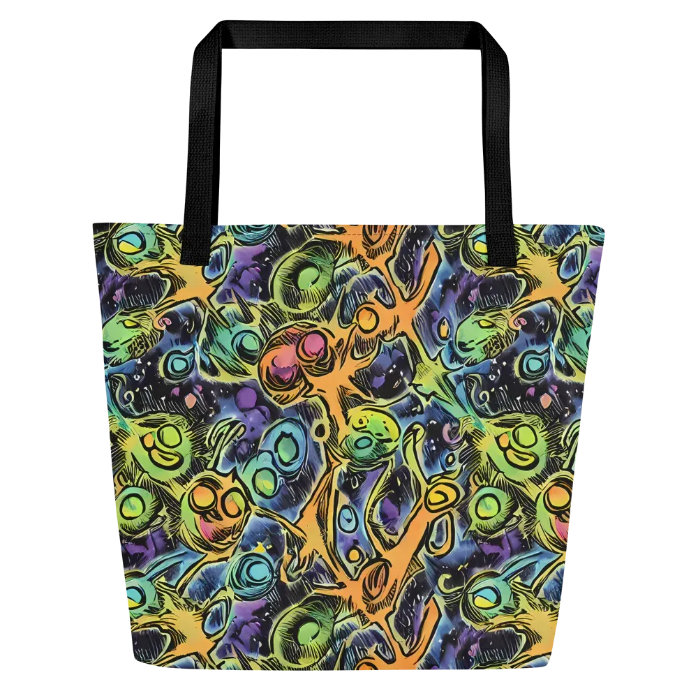 Psychedelic Relics on Large Tote Bag W/ Pocket — Front