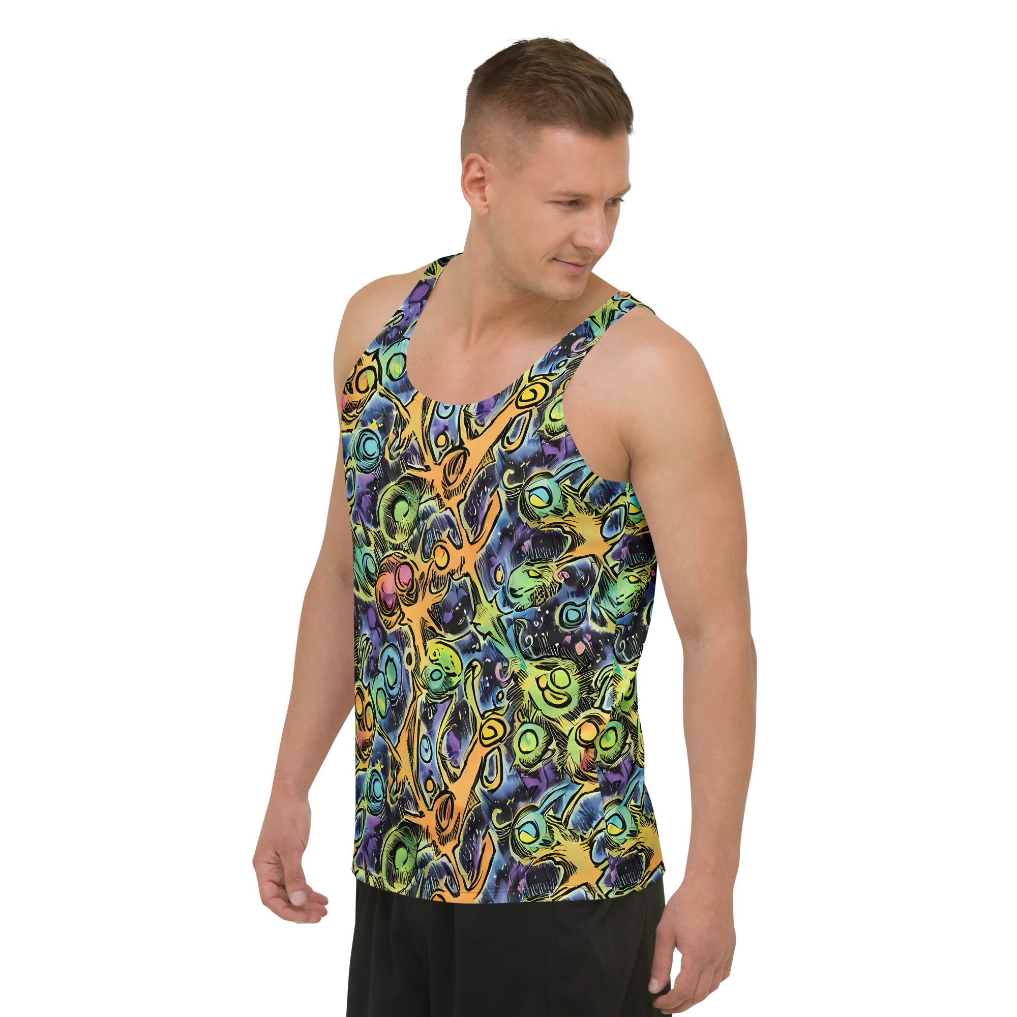 Psychedelic Relics on Men's Tank Top — Left Front