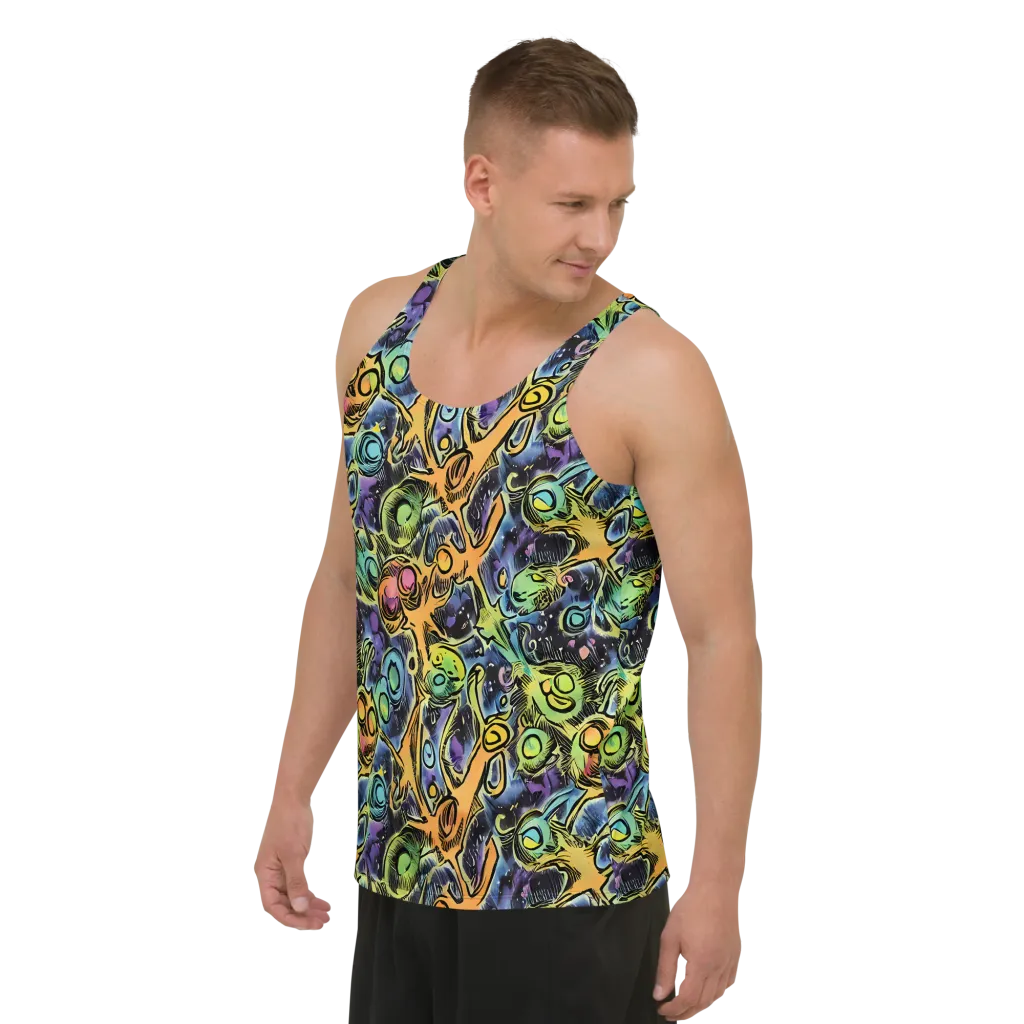 Psychedelic Relics on Men's Tank Top — Left Front