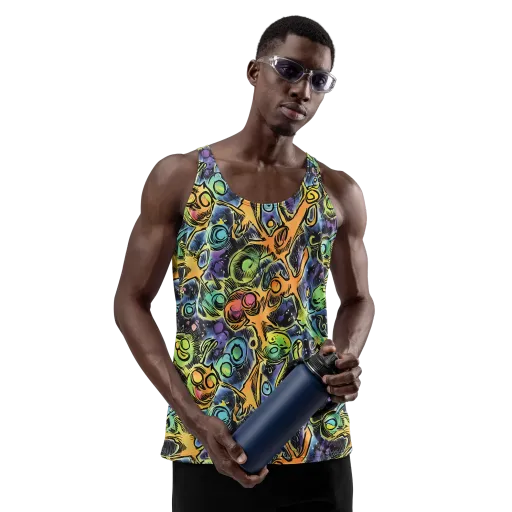 Psychedelic Relics on a Men's Tank Top