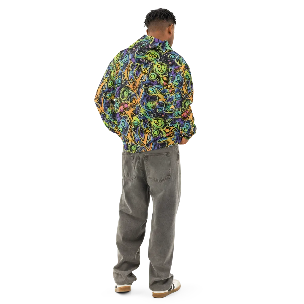 Psychedelic Relics on Cotton Hoodie — Back