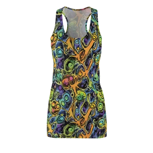 Psychedelic Relics on a Racerback Dress