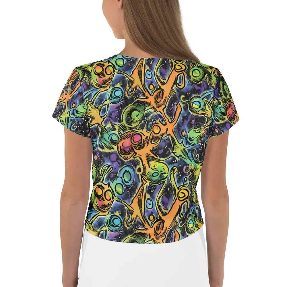 Psychedelic Relics on Crop Tee — Back