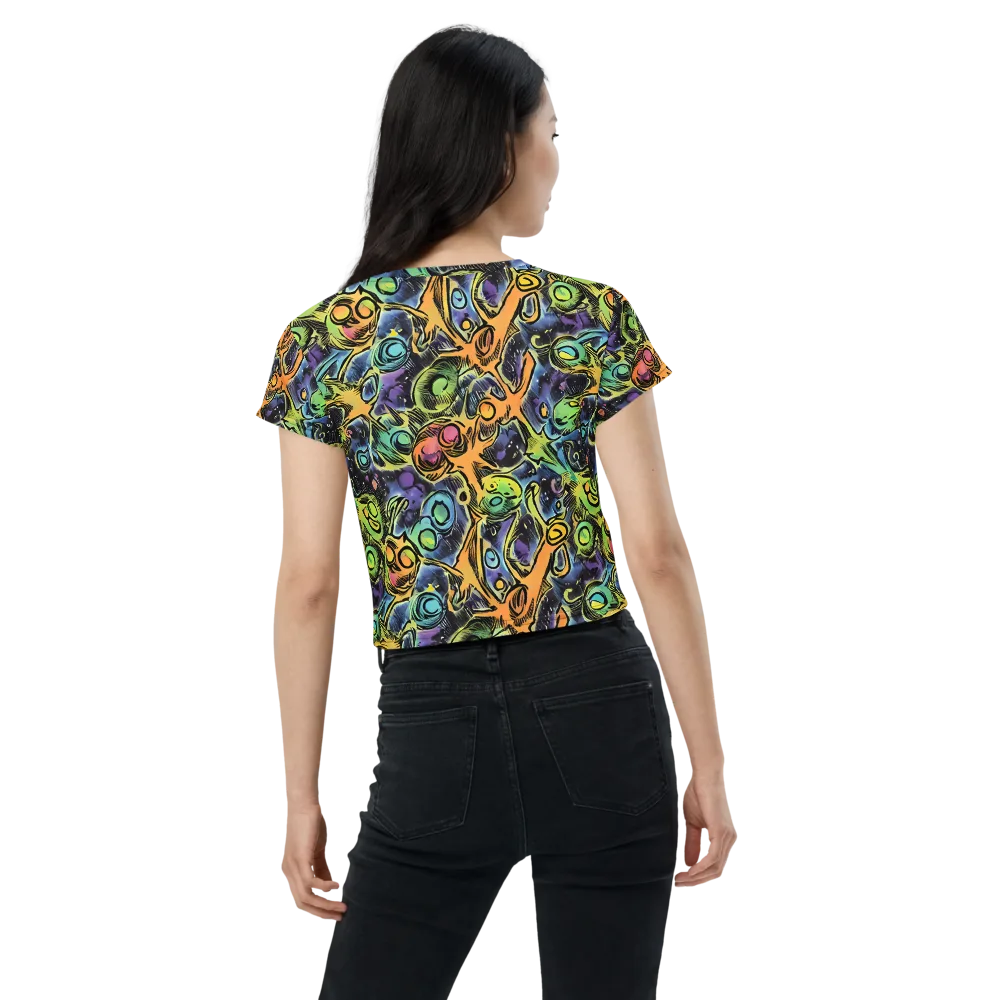 Psychedelic Relics on Crop Tee — Back