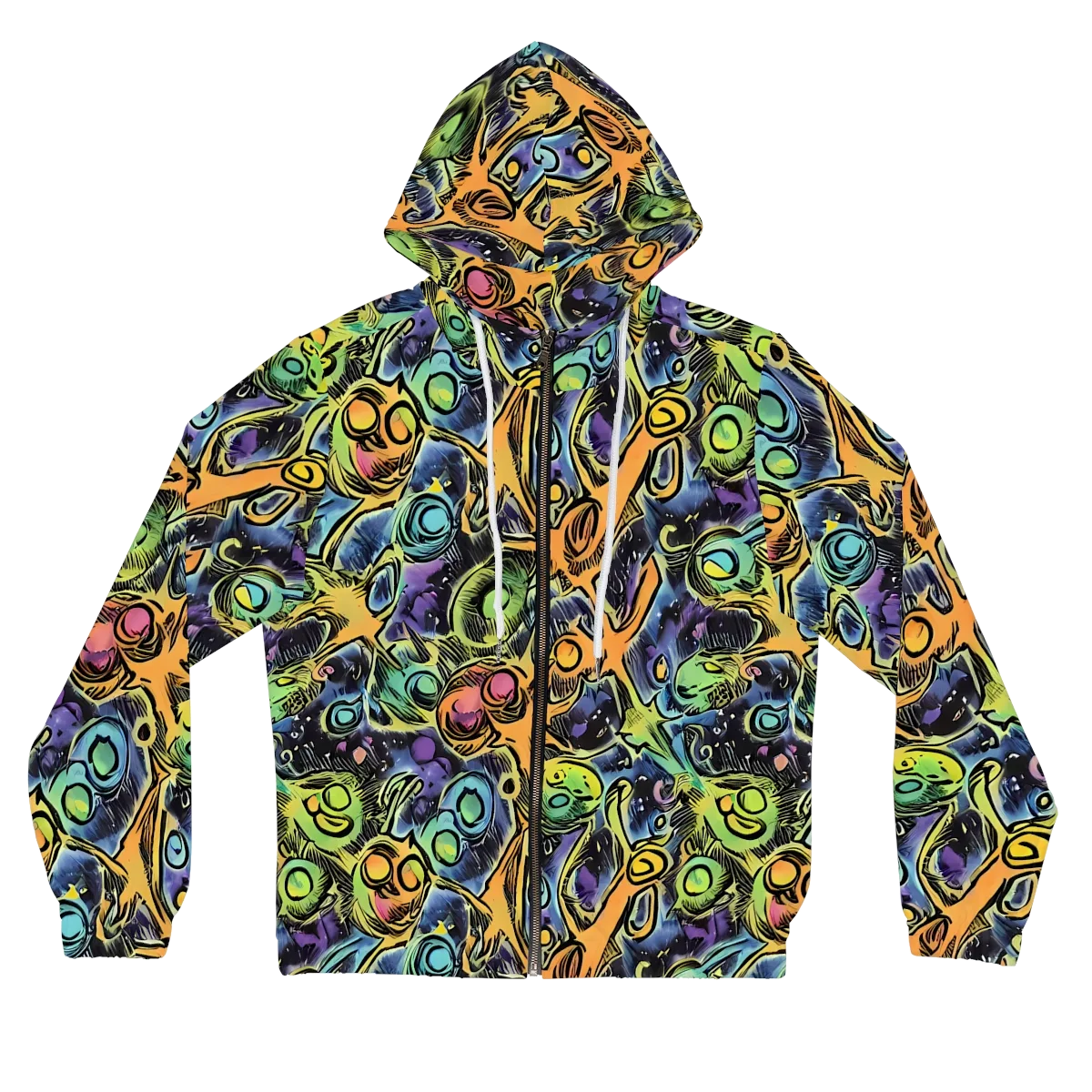 Psychedelic Relics on Women's Full-Zip Hoodie — Front