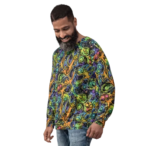 Psychedelic Relics on a Sweatshirt