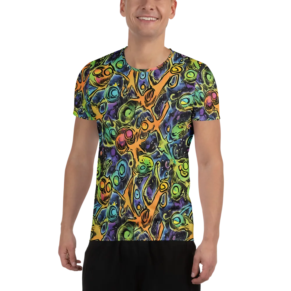Psychedelic Relics on Men's Athletic T-Shirt — Front
