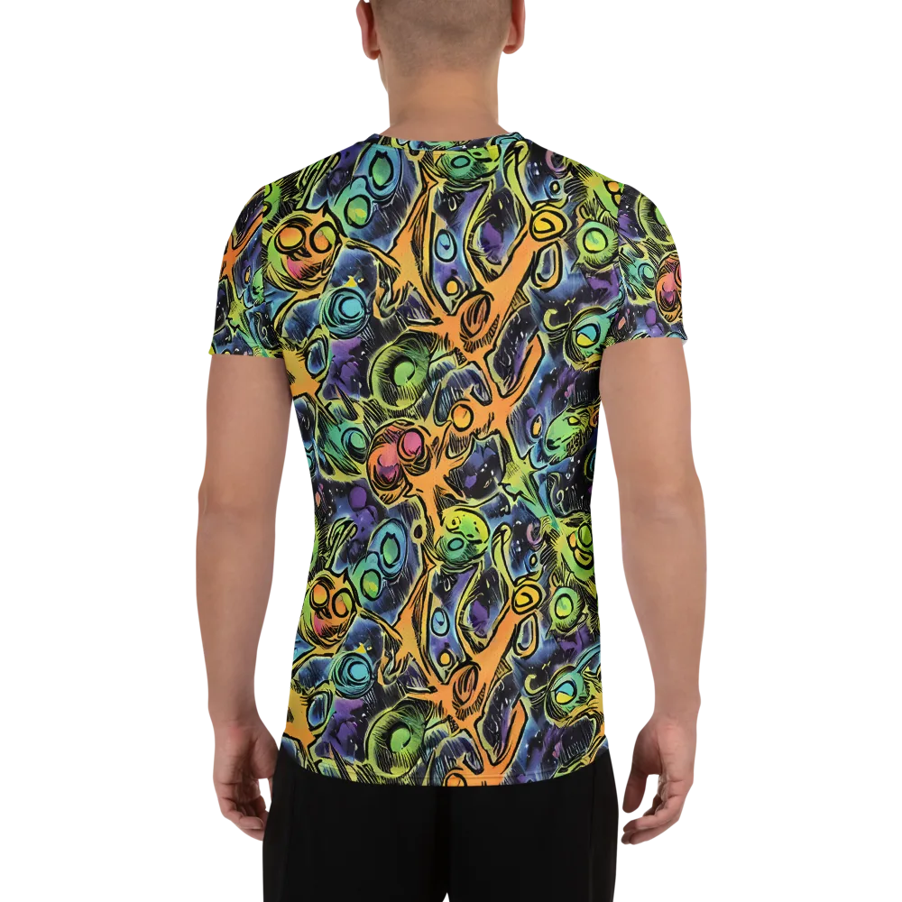 Psychedelic Relics on Men's Athletic T-Shirt — Back