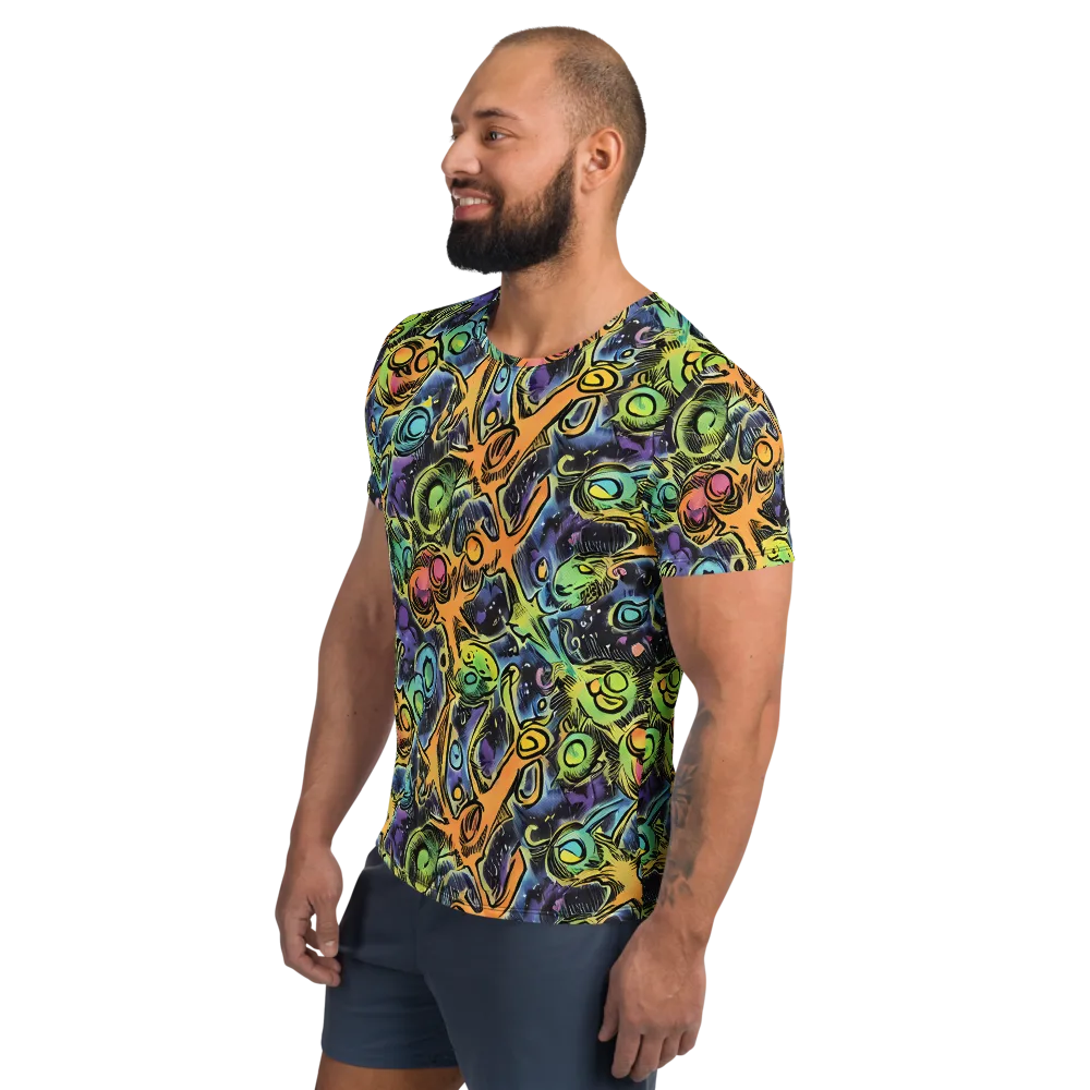 Psychedelic Relics on Men's Athletic T-Shirt — Left