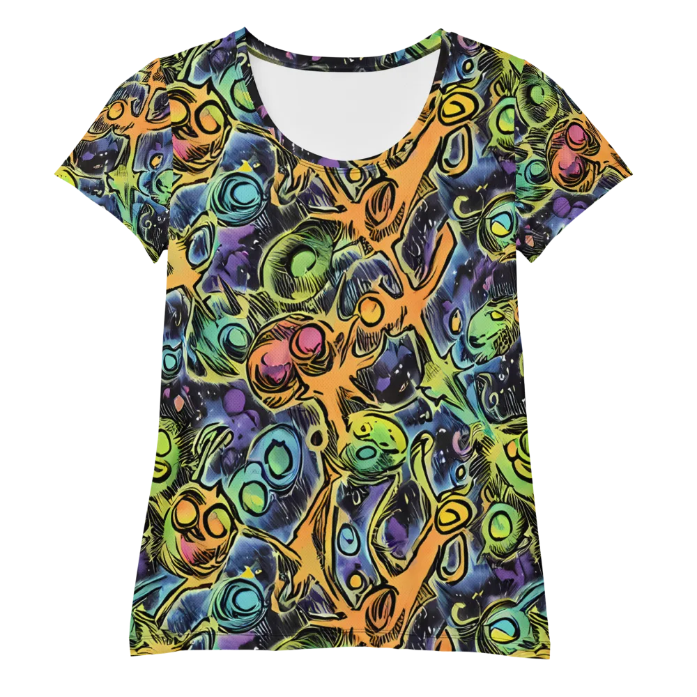 Psychedelic Relics on Women's Athletic T-Shirt — Front