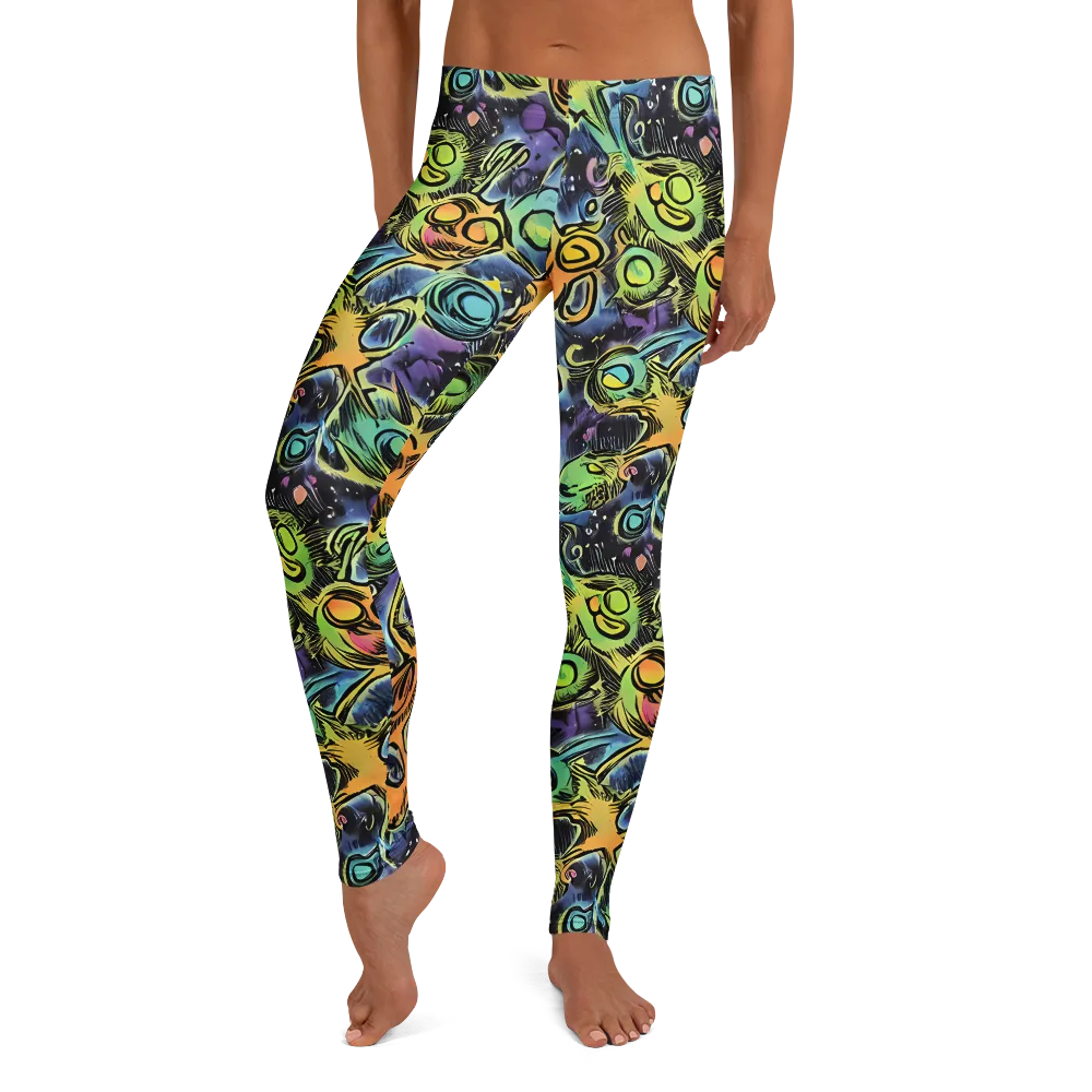 Psychedelic Relics on Leggings — Front