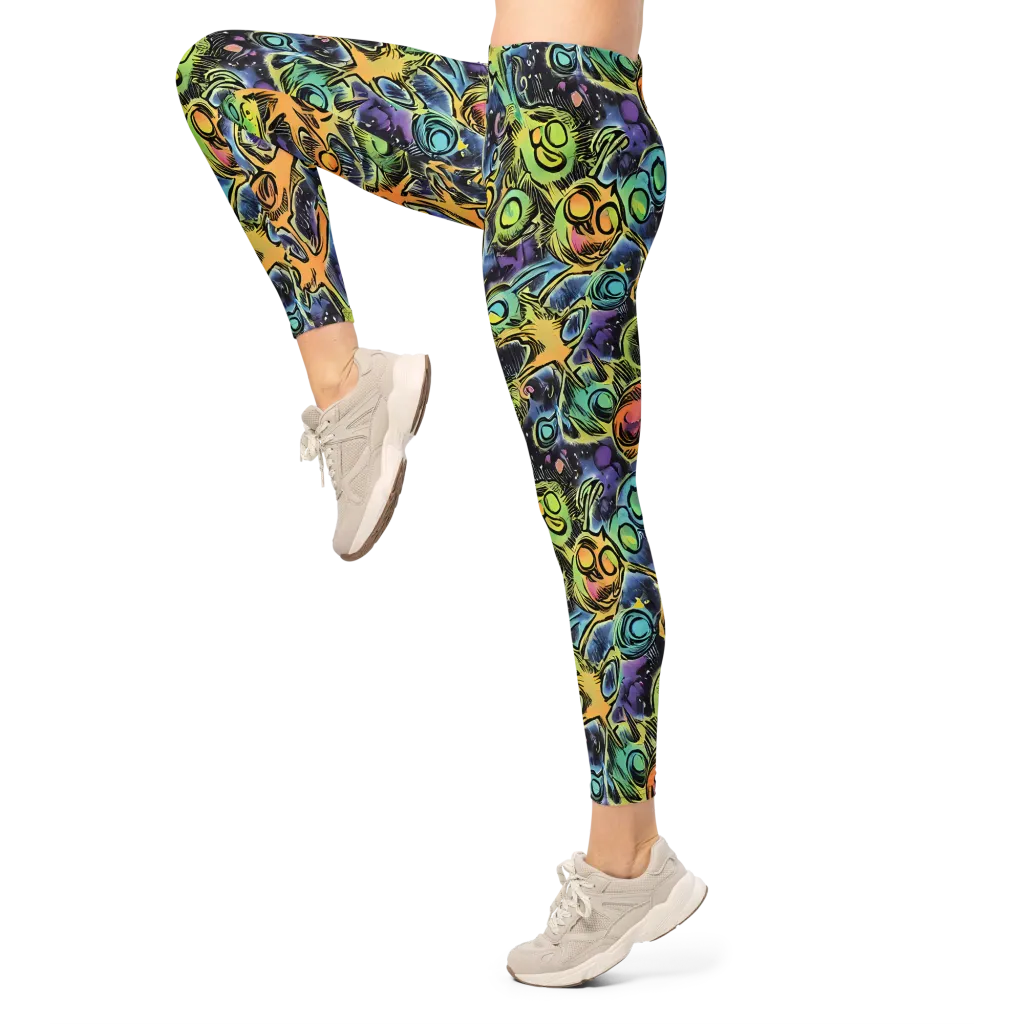 Psychedelic Relics on Leggings — Left