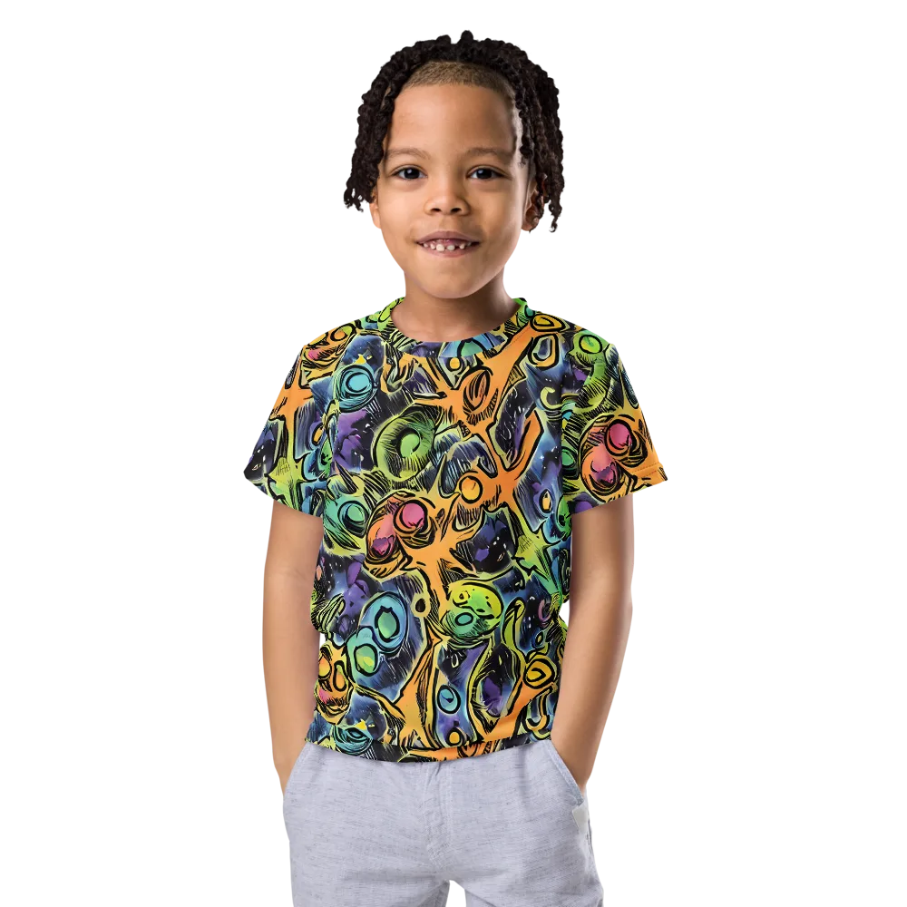 Psychedelic Relics on Kids Crew Neck T-Shirt — Front