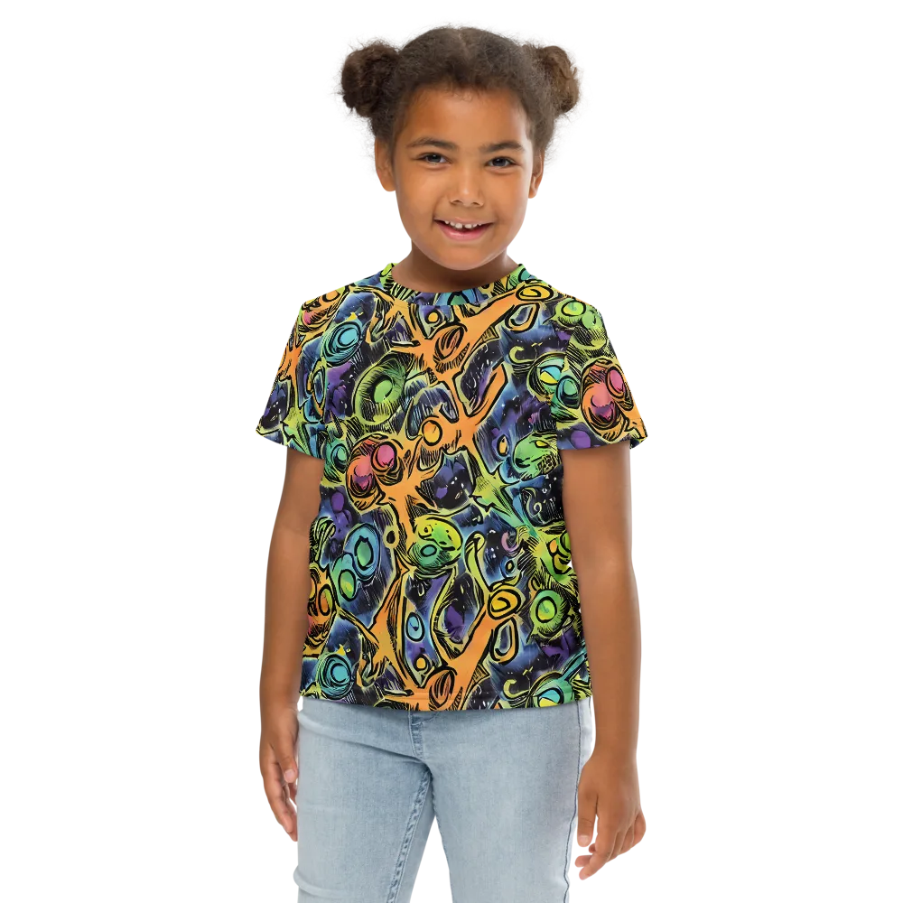 Psychedelic Relics on Kids Crew Neck T-Shirt — Front