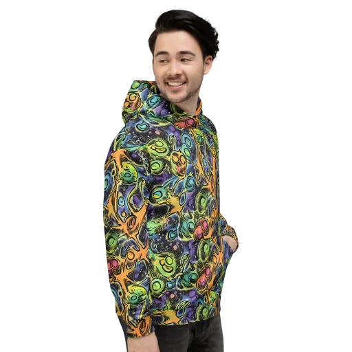 Psychedelic Relics on a Hoodie