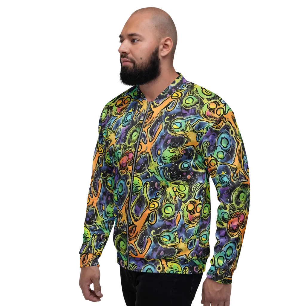 Psychedelic Relics on Bomber Jacket — Left