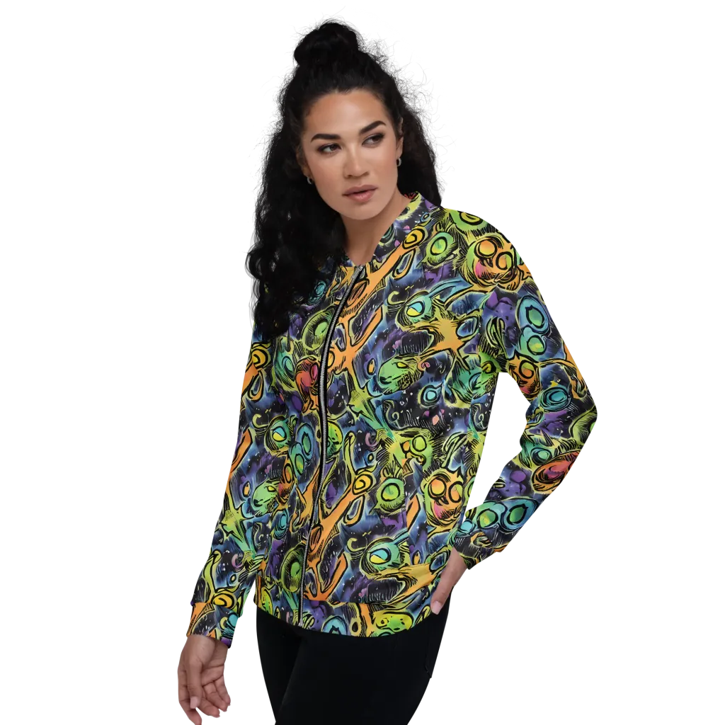 Psychedelic Relics on Bomber Jacket — Left