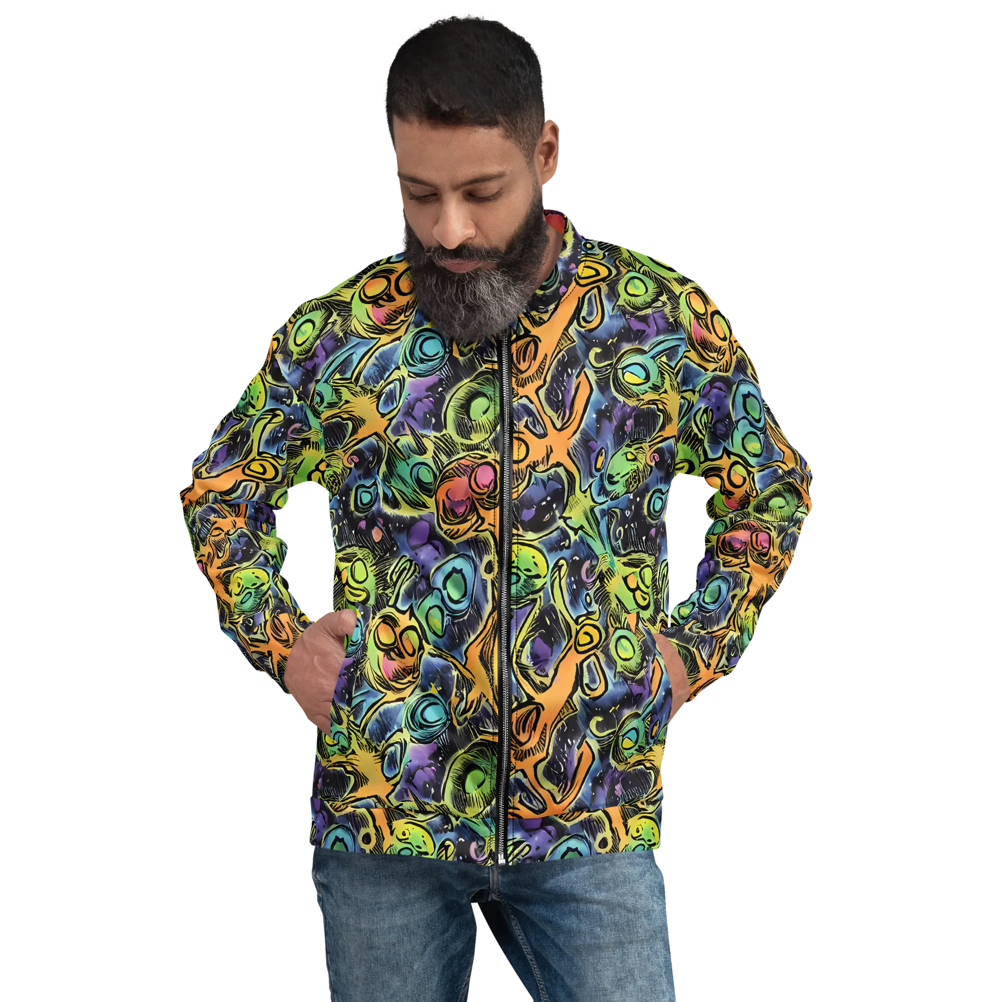 Psychedelic Relics on Bomber Jacket — Front