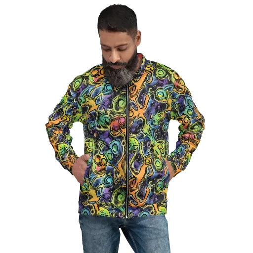 Psychedelic Relics on a Bomber Jacket
