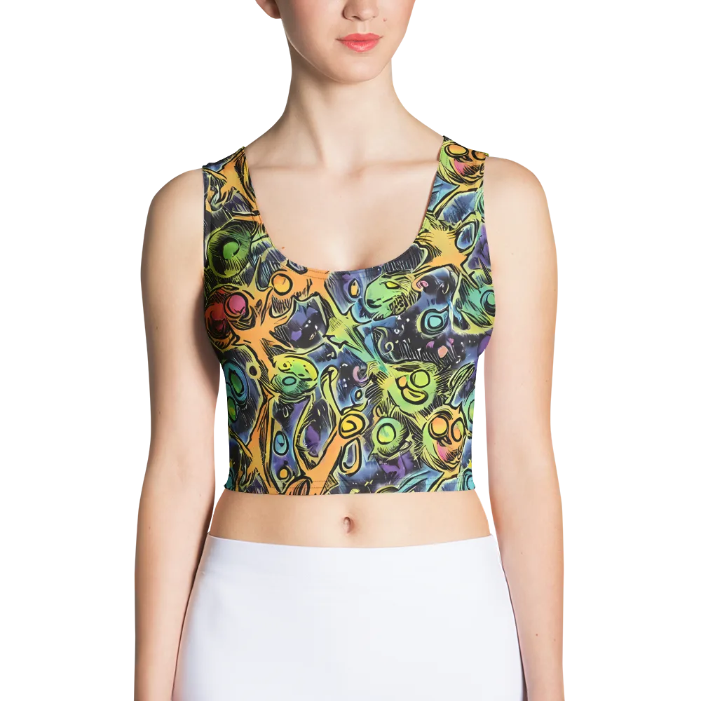 Psychedelic Relics on Crop Top — Front