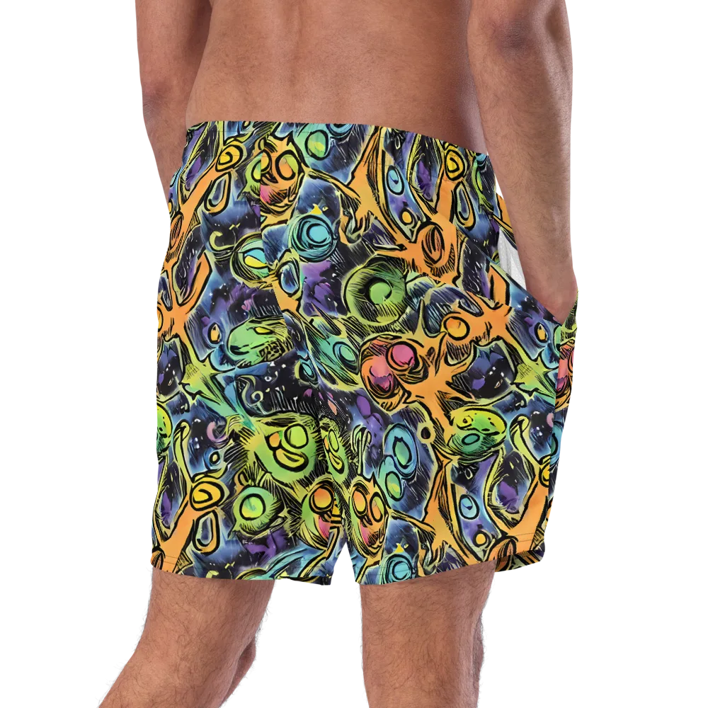 Psychedelic Relics on Swim Trunks — Right Back