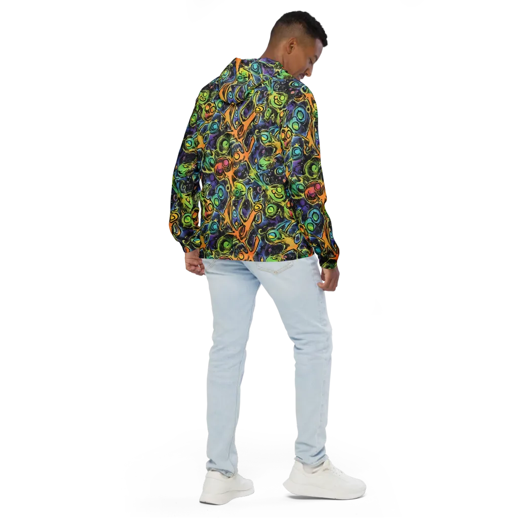 Psychedelic Relics on Men's Windbreaker — Back