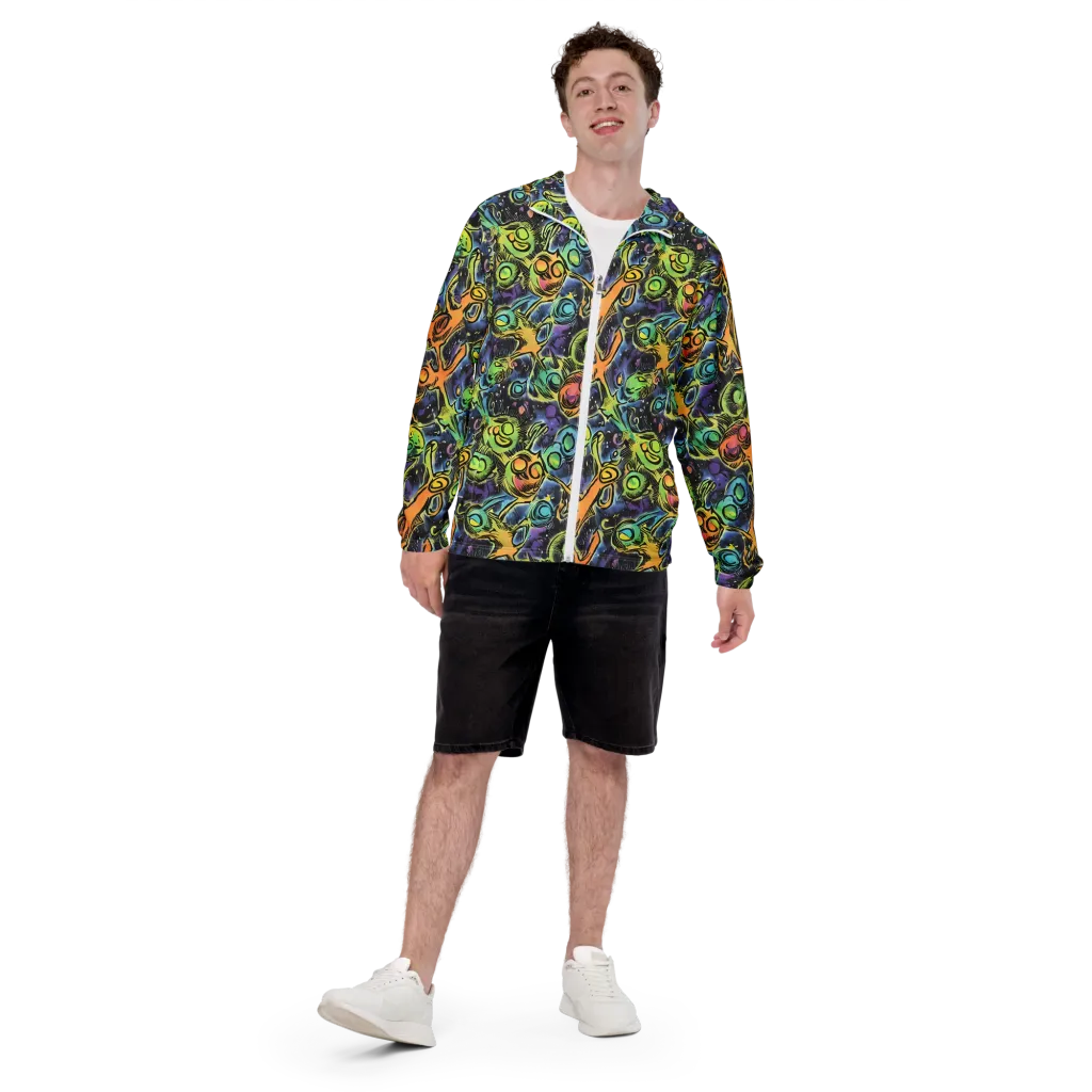 Psychedelic Relics on Men's Windbreaker — Front