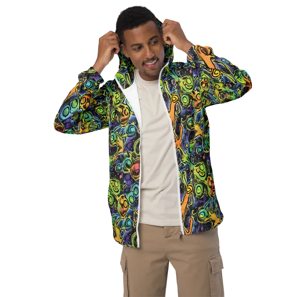 Psychedelic Relics on Men's Windbreaker — Front