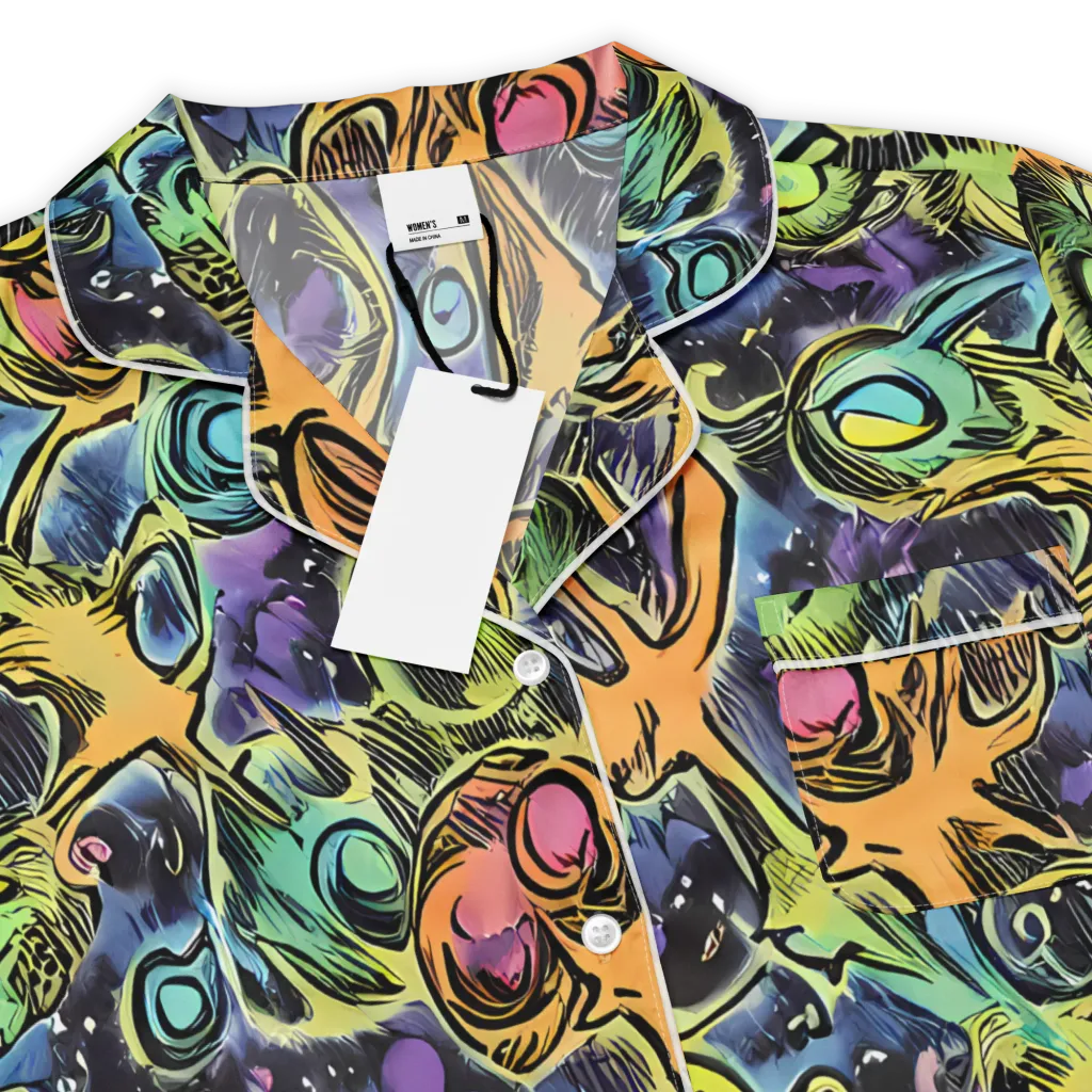 Psychedelic Relics on Women's Short Sleeve Pajama Top — Product details