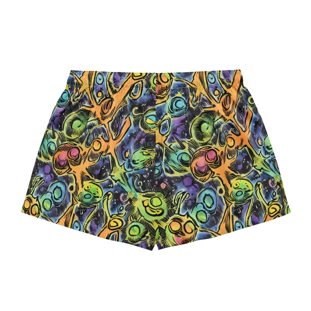Psychedelic Relics on Women's Pajama Shorts — Back