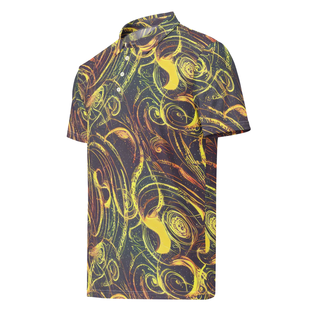 Lunar Riptide on Men's Slim Fit Polo Shirt — Left Front