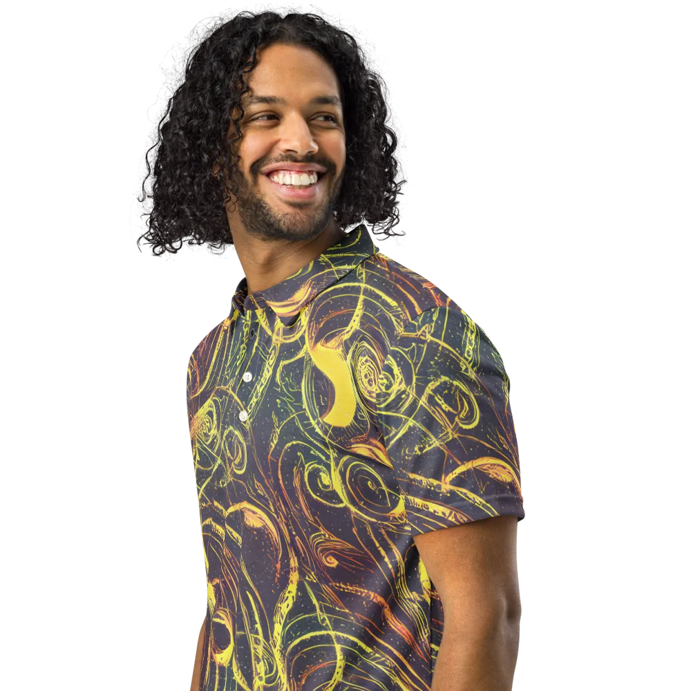 Lunar Riptide on Men's Slim Fit Polo Shirt — Left Front