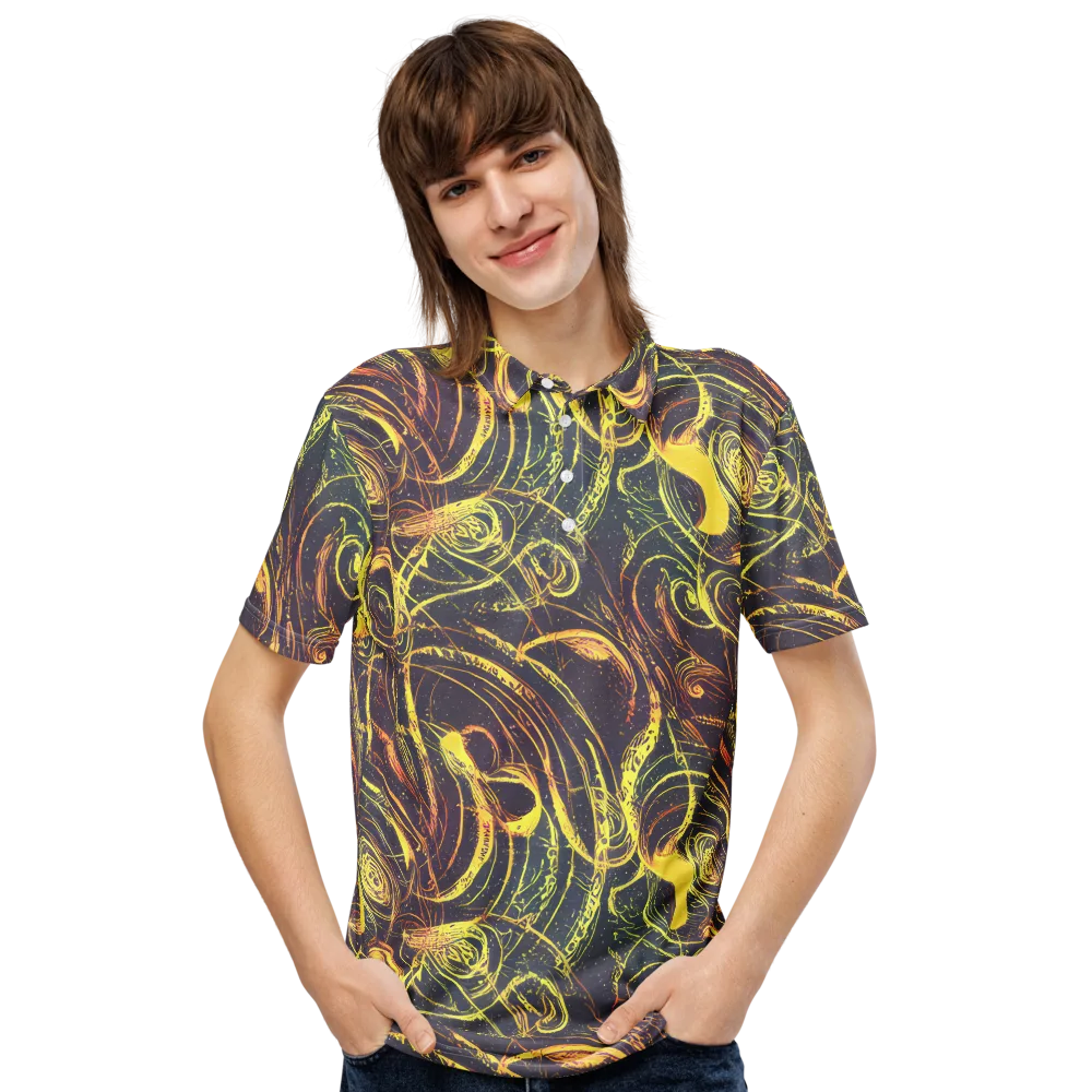 Lunar Riptide on Men's Slim Fit Polo Shirt — Front