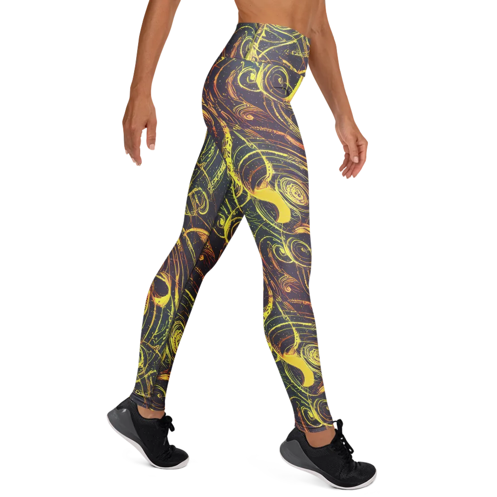 Lunar Riptide on Yoga Leggings — Right