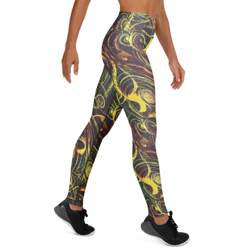 Lunar Riptide on a Yoga Leggings