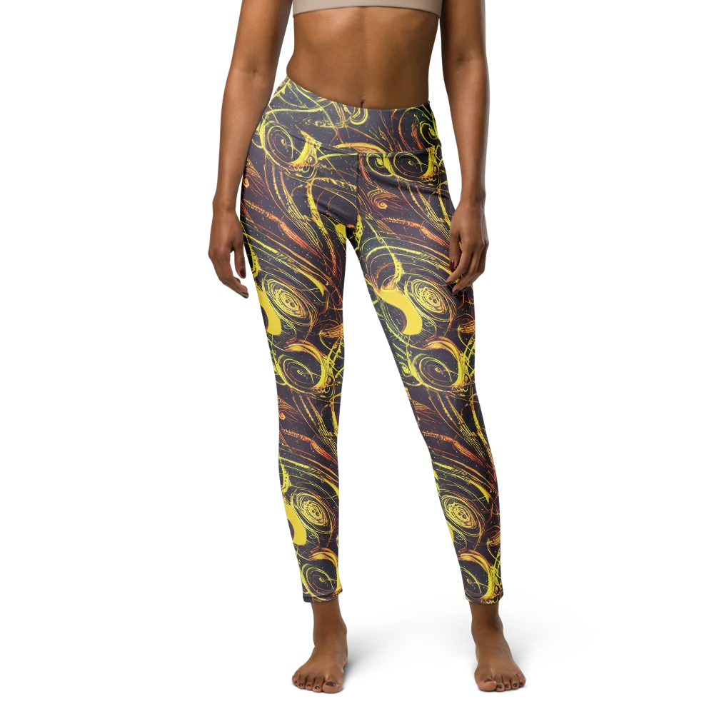Lunar Riptide on Yoga Leggings — Front