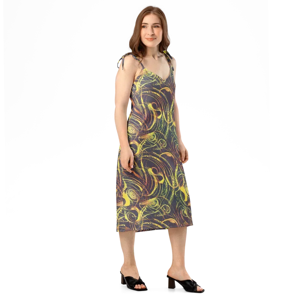 Lunar Riptide on Slip Dress — Right Front