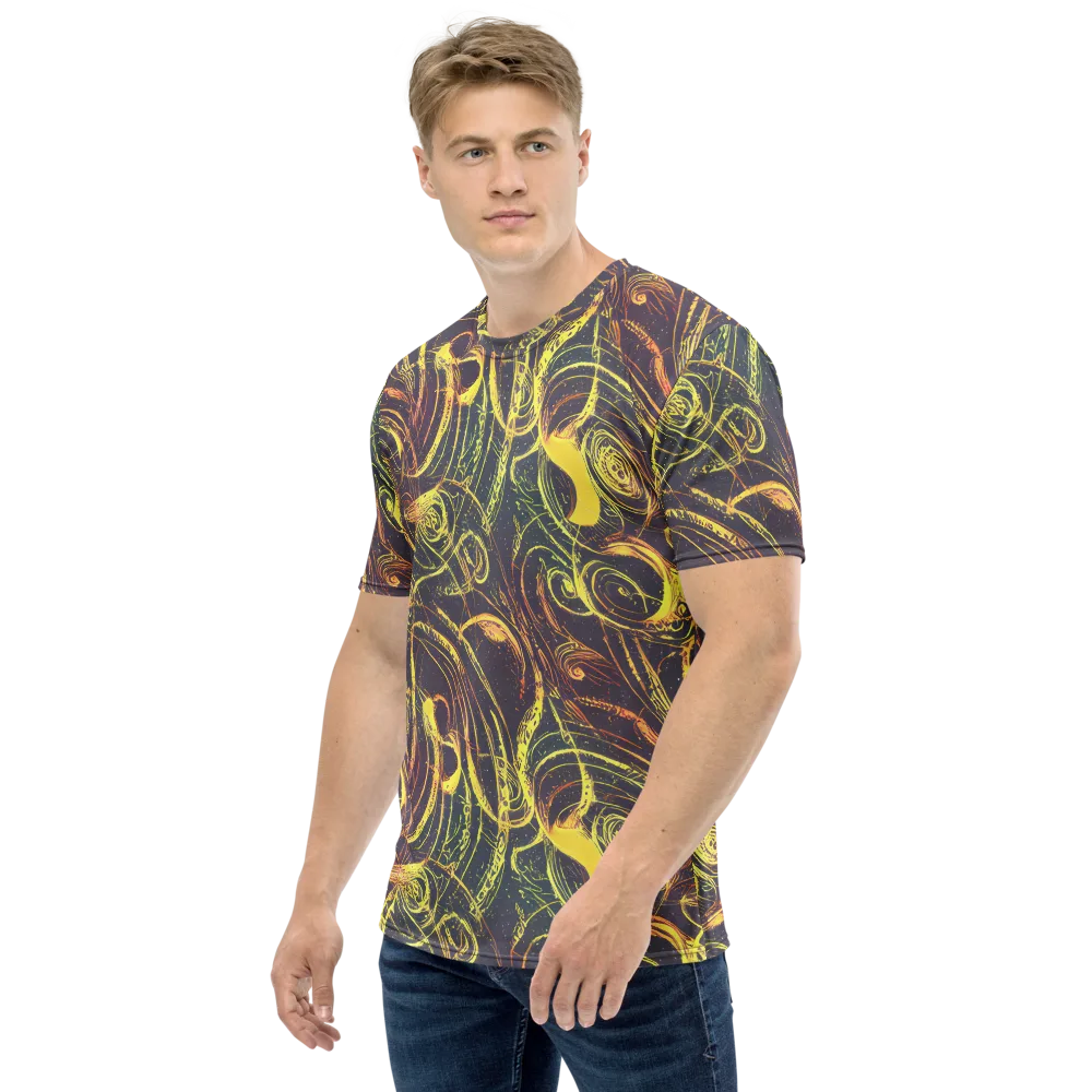 Lunar Riptide on Men's Crew Neck T-Shirt — Left