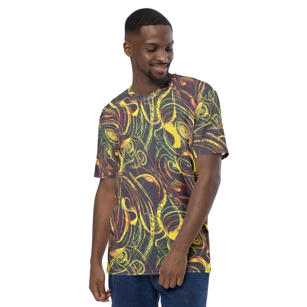 Lunar Riptide on Men's Crew Neck T-Shirt — Left