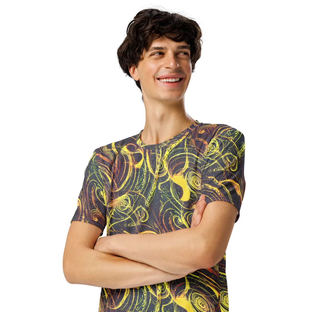 Lunar Riptide on Men's Crew Neck T-Shirt — Left Front