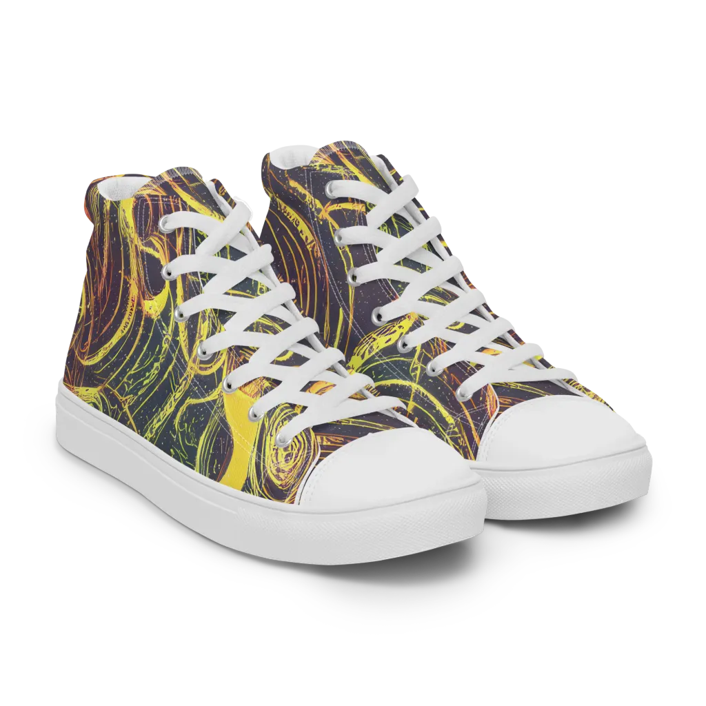 Lunar Riptide on Men's High Top Canvas Shoes — Right Front