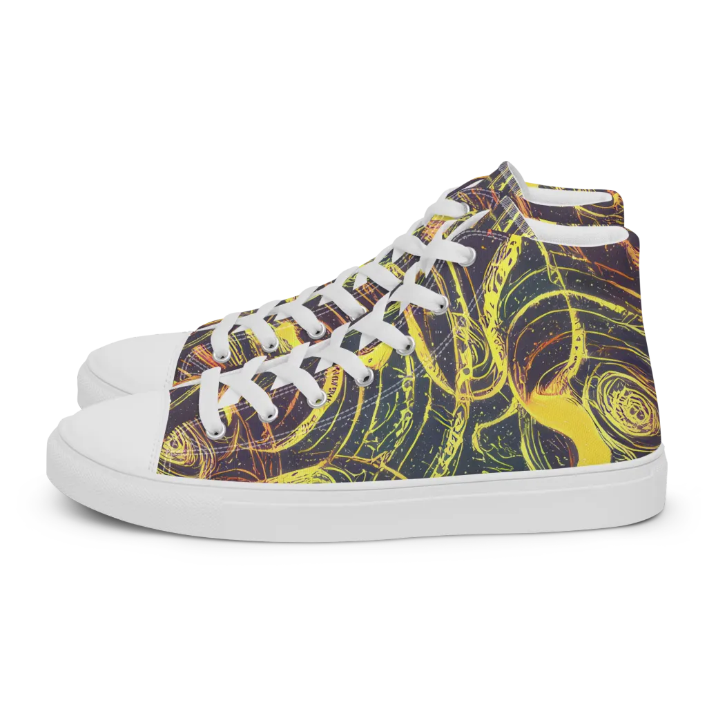 Lunar Riptide on Men's High Top Canvas Shoes — Left