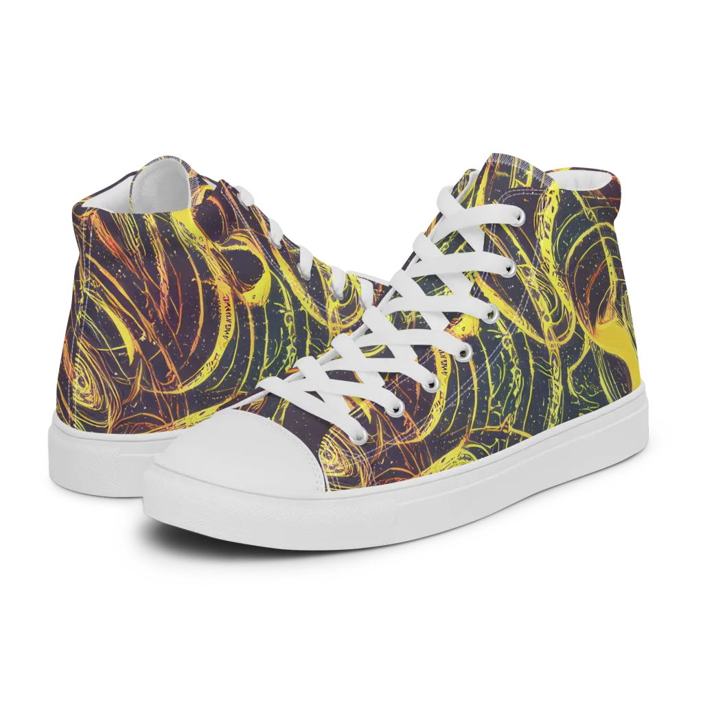 Lunar Riptide on Men's High Top Canvas Shoes — Left