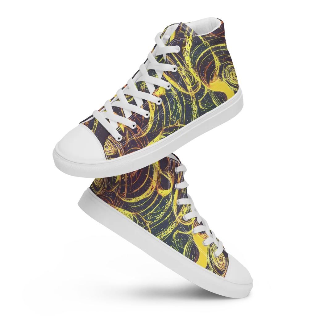 Lunar Riptide on Men's High Top Canvas Shoes — Front